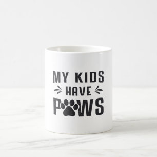 Dog My Kids Have Paws Dogs Pet Puppy Vintage Funny Coffee Mug