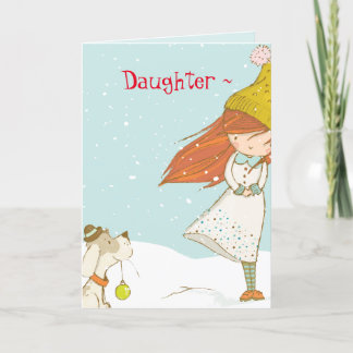 DOG n DAUGHTER CHRISTMAS CARD