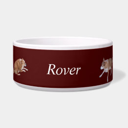 Dog Name and Eight Photo Cutouts of Ginger Dog Red