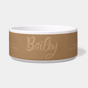 Dog Name Bailey Rustic Brown