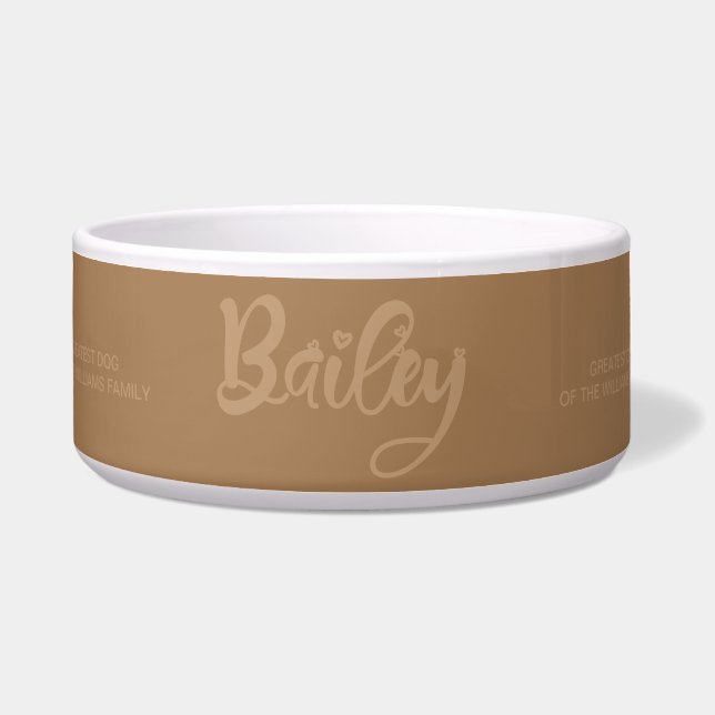Dog Name Bailey Rustic Brown (Front)