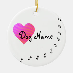 Dog Name Custom Ornament