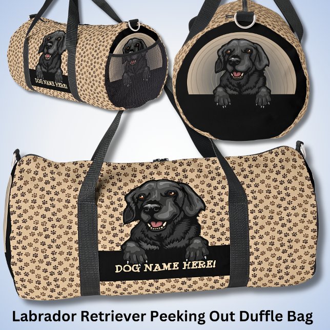 Dog Name or Your Name, Labrador Retriever + Paws Duffle Bag (Creator Uploaded)