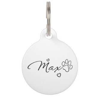 Dog names - Max Bowl Pet ID Tag