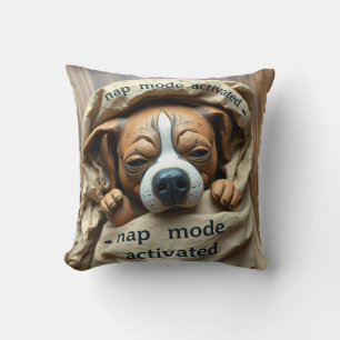 Dog Nap Mode Activated is a cute and funny design Cushion