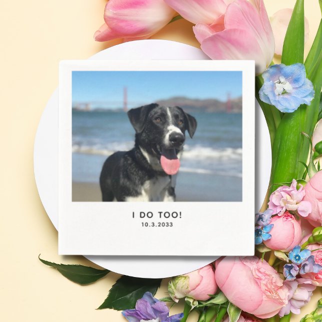 Dog Napkins Custom I Do Too Wedding Napkins (Dog Napkins Custom I Do Too Wedding Napkins
)