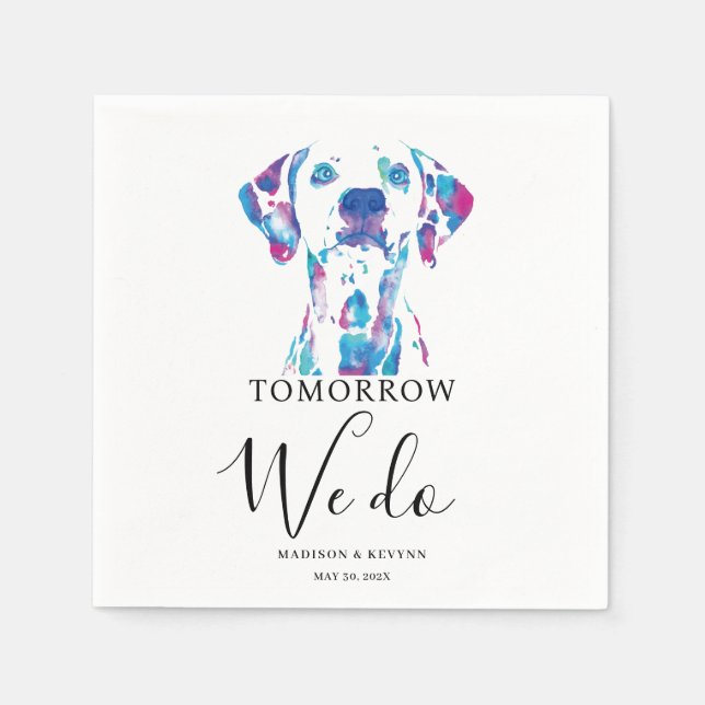 Dog Napkins Wedding  (Front)