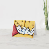 Dog Napped Westie Note Card