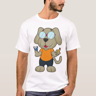 Dog Nerd Book Glasses T-Shirt