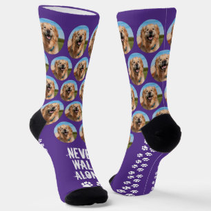 Dog Never Walk Alone Personalised Pet Photo Socks