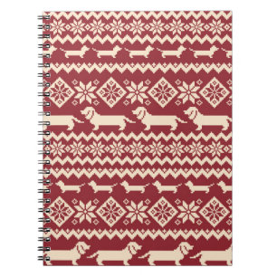 Dog Nordic pattern illustration Notebook