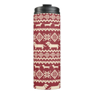 Dog Nordic pattern illustration Thermal Tumbler