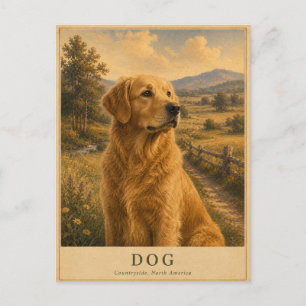 Dog North American Countryside VINTAGE Postcard