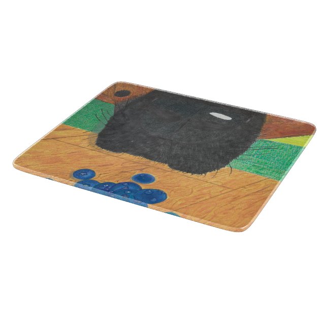 Dog nose and blueberry cutting board (Corner)