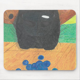Dog nose and blueberry mouse pad
