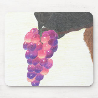 Dog nose and grape mouse pad