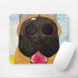 Dog nose and raspberries mouse pad