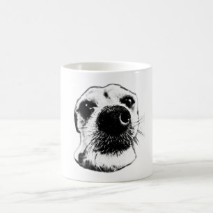 Dog Nose Close-Up Ink Art Illustration Coffee Mug
