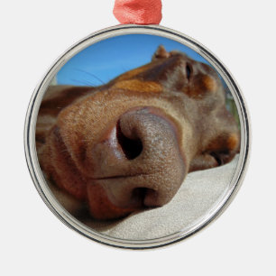 Dog nose metal tree decoration