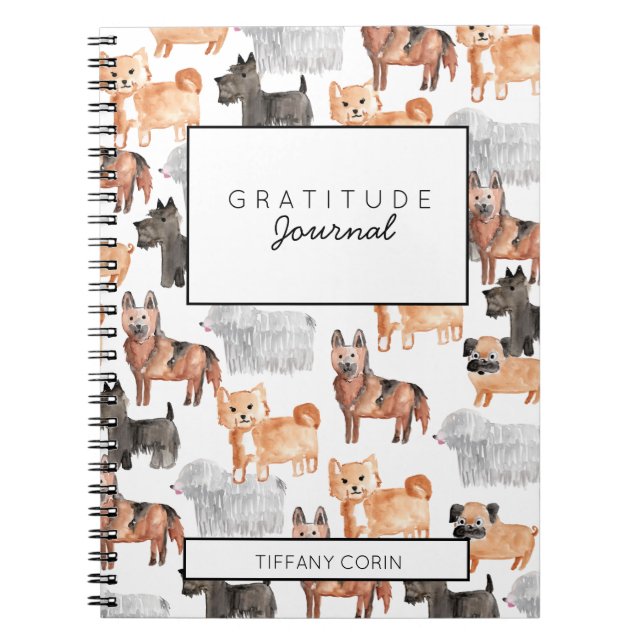 Dog notebook gratitude journal (Front)