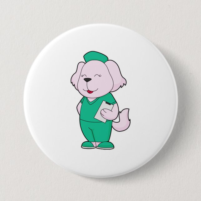 Dog Nurse 7.5 Cm Round Badge (Front)