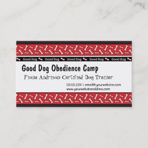 Dog Obedience Classes Dog Trainer Business Cards