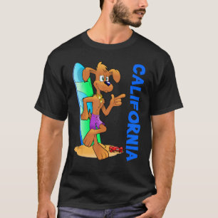 Dog Ocean Wave Surfboard Children's Beach T-Shirt