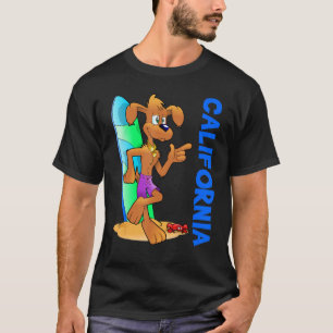 Dog Ocean Wave Surfboard Children's Beach T-Shirt