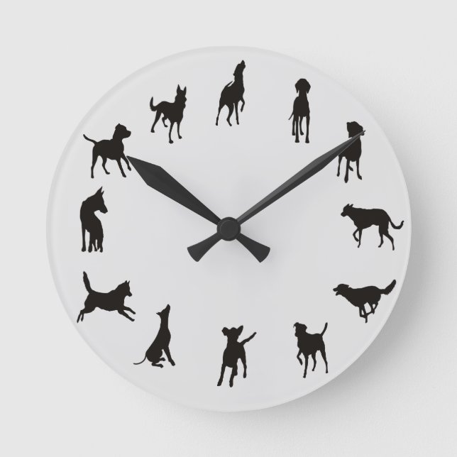Dog O'Clock Dog Clock Wall Clock (Front)