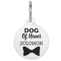 Dog of Honour pet wedding black bowtie