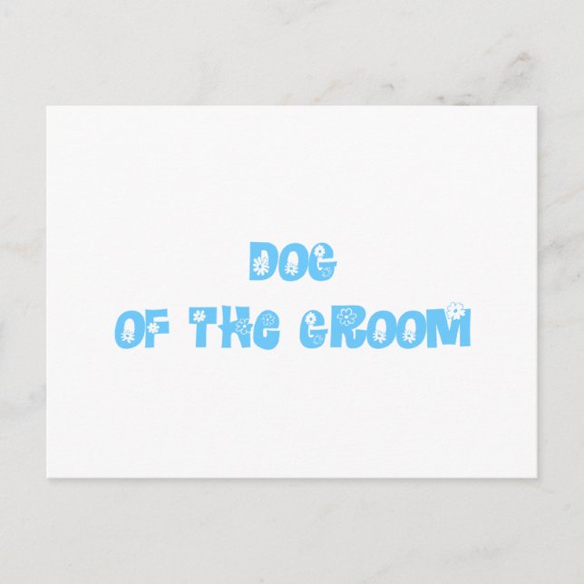 Dog of the Groom Postcard (Front)