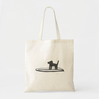 Dog on a Board Tote Bag