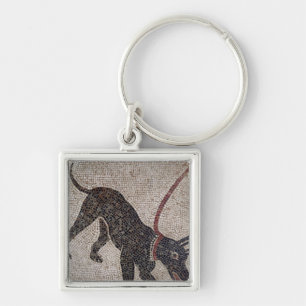 Dog on a leash, from Pompeii Key Ring