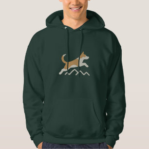 dog on an adventure into the mountains hoodie