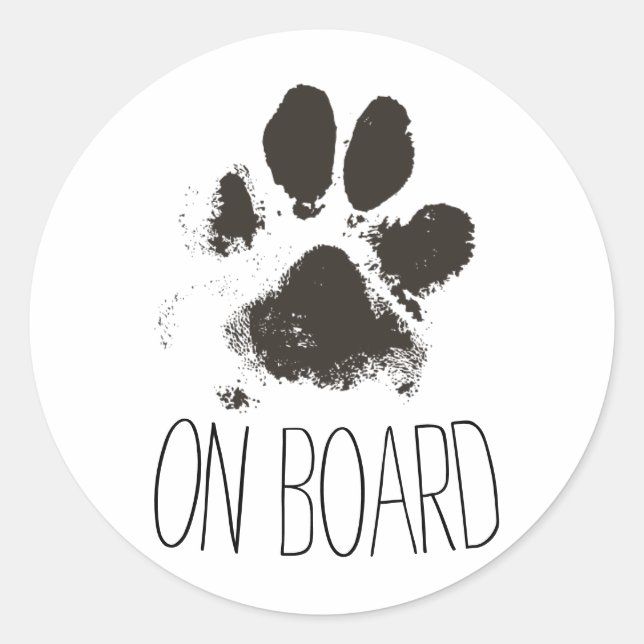 "Dog on board" icon sticker, drive safe sticker (Front)