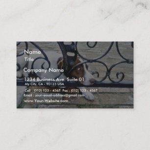 Dog On Iron Hand Work Business Card