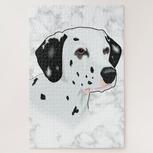 Dog On Marble Jigsaw Puzzle (Vertical)