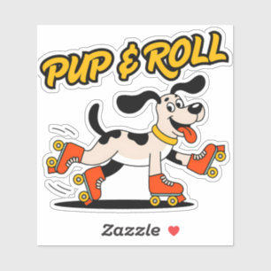 Dog On Roller Skates Pup & Roll