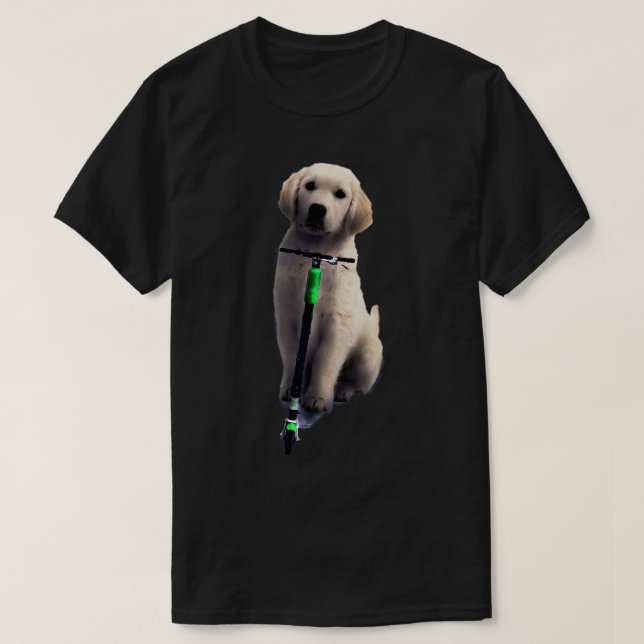 Dog on Scooter T-Shirt (Design Front)