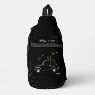 Dog on Wall Street Sling Bag