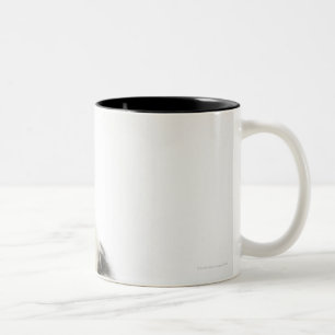 Dog on White 104 Two-Tone Coffee Mug