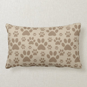 Dog or Cat Paw Prints Lumbar Cushion
