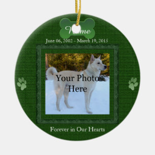 Dog or Cat Pet Memorial Christmas Ceramic Tree Decoration
