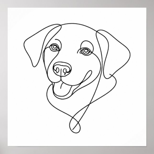 Dog Outline Poster (Front)