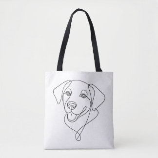 Dog Outline Tote Bag