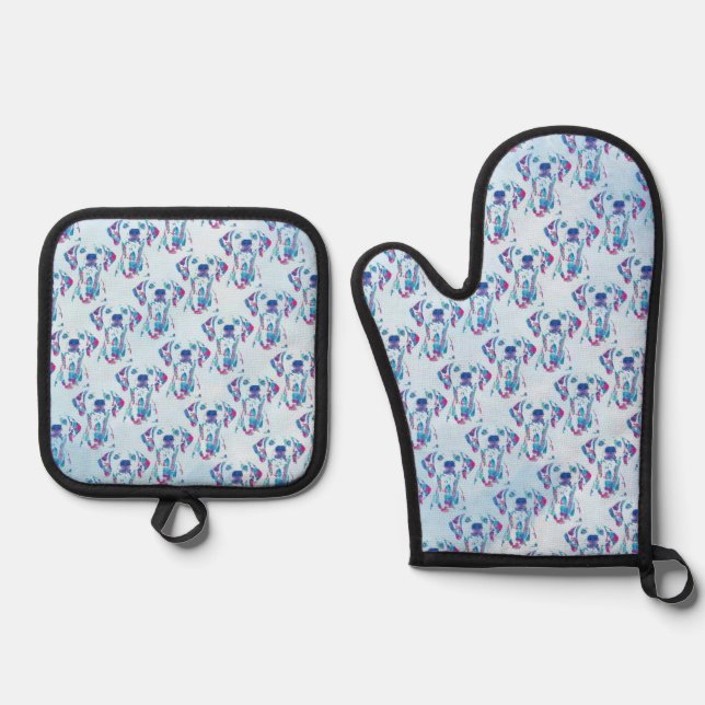 Dog Oven Mitt & Pot Holder Set (Front)