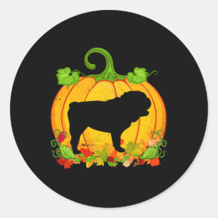 Dog Owner Halloween Costume English Bulldog Classic Round Sticker