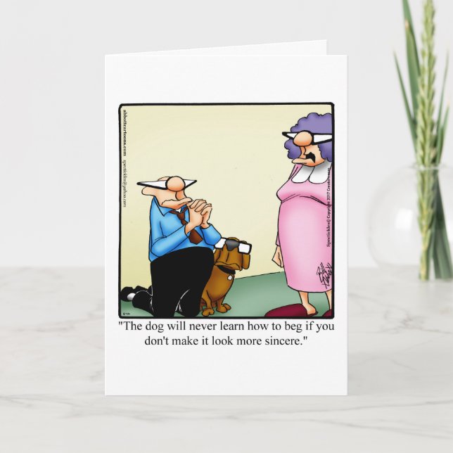 Dog Owners Humour Blank Greeting Card (Front)