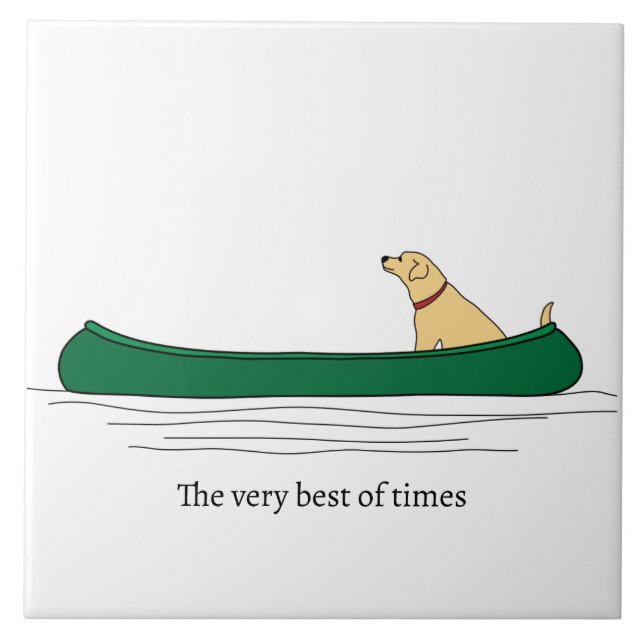 Dog Paddle Memory Ceramic Tile (Front)