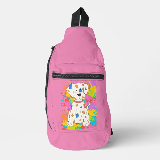 dog paint sling bag (Front)